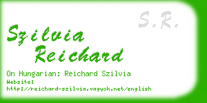 szilvia reichard business card